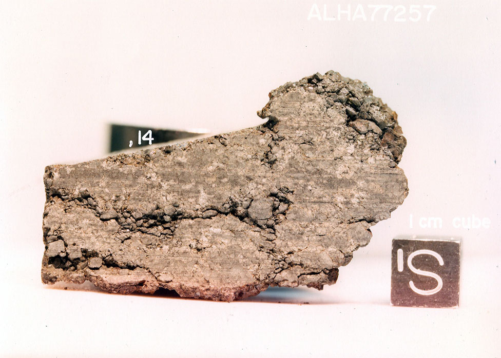 B7. South Split Close Up View of Sample ALHA77257