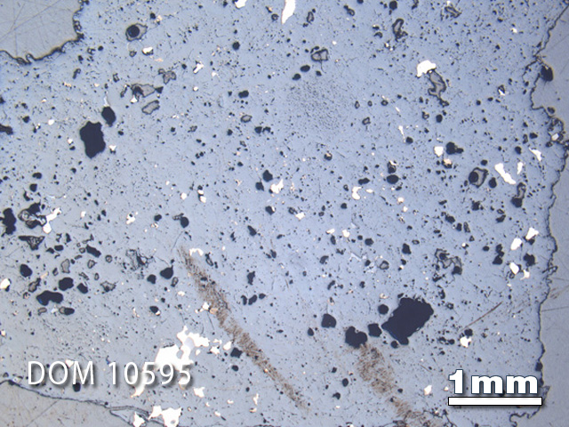 Thin Section Photo of Sample DOM 10595 in Reflected Light with 1.25X Magnification