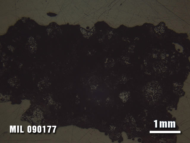 Thin Section Photo of Sample MIL 090177 at 1.25X Magnification in Reflected Light