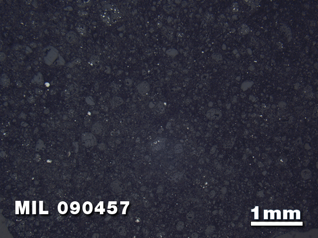 Thin Section Photo of Sample MIL 090457 in Reflected Light with 1.25X Magnification