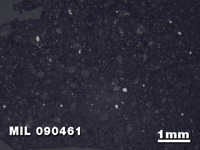 Thin Section Photo of Sample MIL 090461 in Reflected Light with 1.25X Magnification