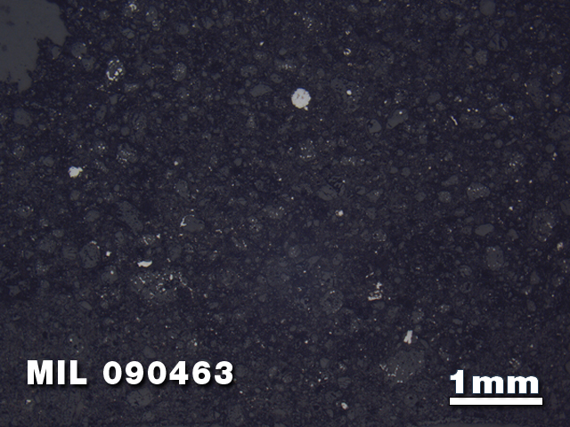 Thin Section Photo of Sample MIL 090463 in Reflected Light with 1.25X Magnification