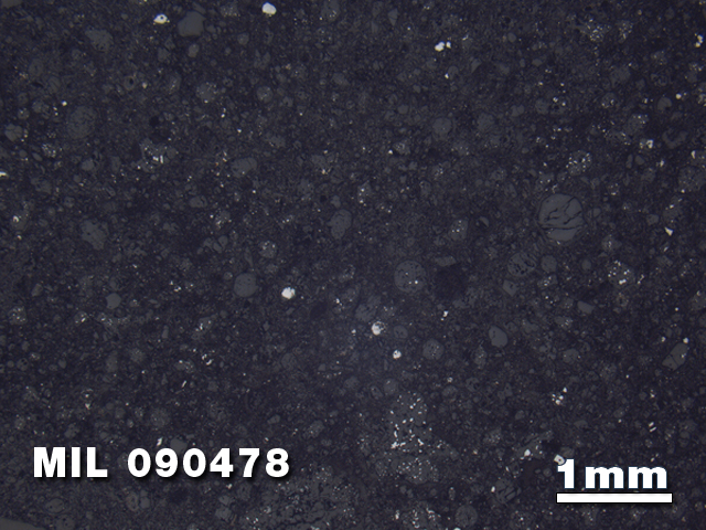 Thin Section Photo of Sample MIL 090478 in Reflected Light with 1.25X Magnification