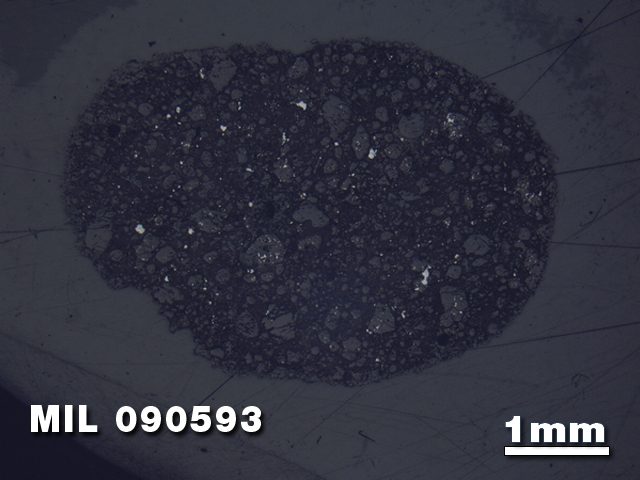 Thin Section Photo of Sample MIL 090593 in Reflected Light with 1.25X Magnification