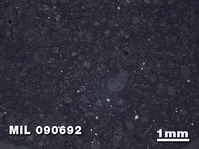 Thin Section Photo of Sample MIL 090692 in Reflected Light with 1.25X Magnification