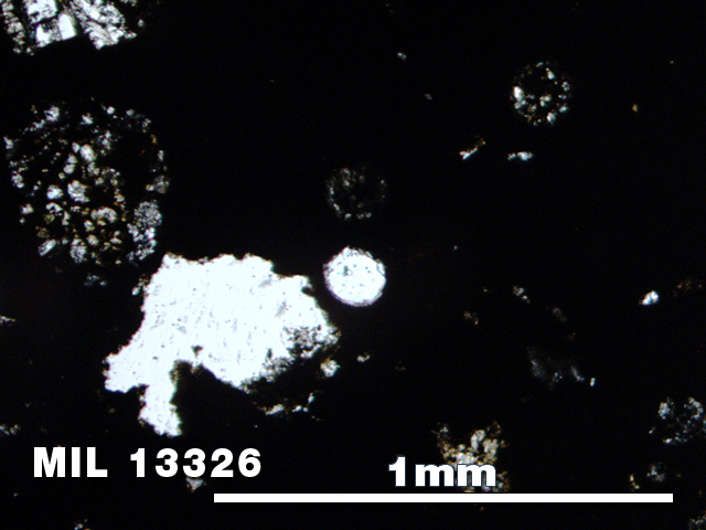 Thin Section Photo of Sample MIL 13326 in Plane-Polarized Light with 5X Magnification