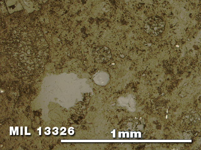 Thin Section Photo of Sample MIL 13326 in Reflected Light with 5X Magnification