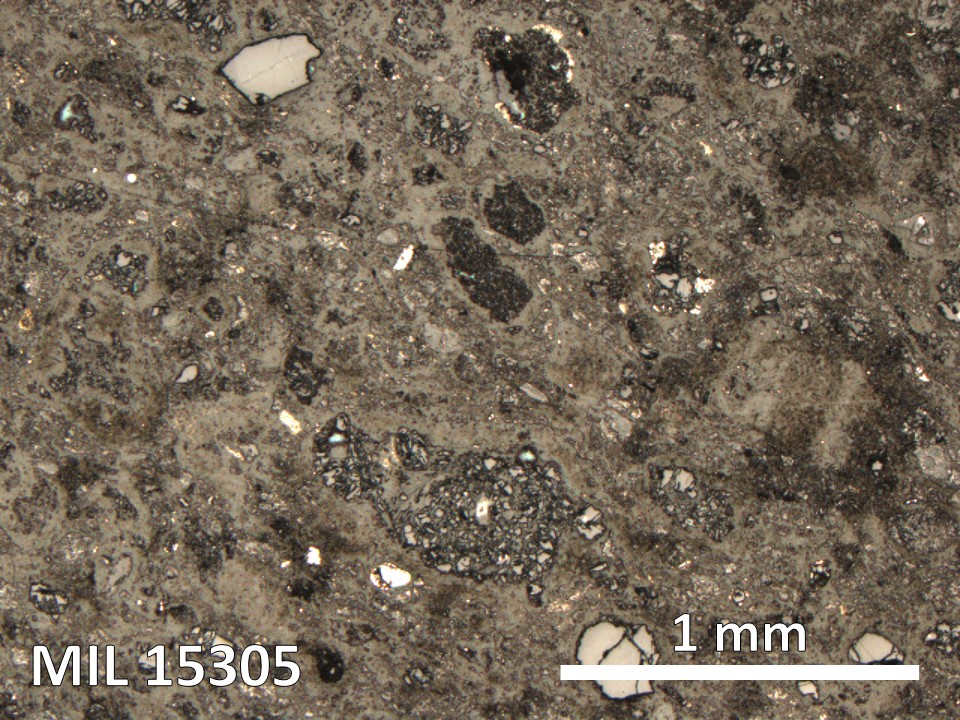 Thin Section Photo of Sample MIL 15305 in Reflected Light with 5X Magnification