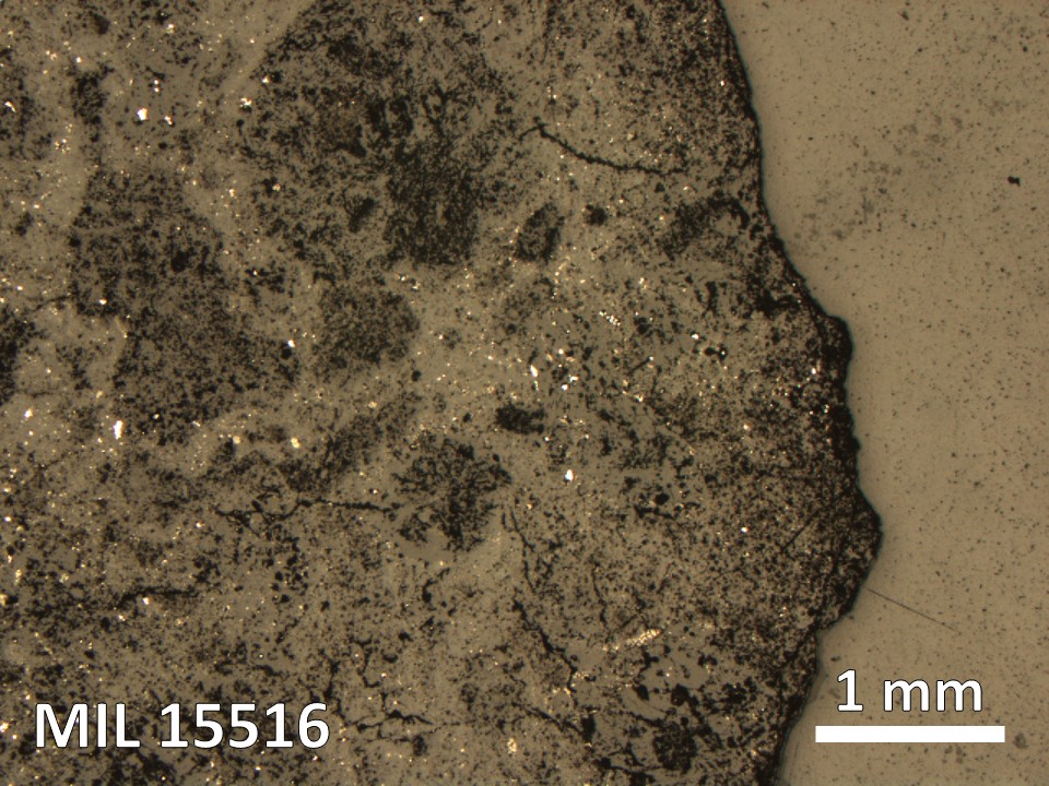 Thin Section Photo of Sample MIL 15516 in Reflected Light with 2.5X Magnification