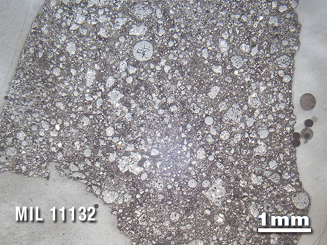 Thin Section Photo of Sample MIL 11132 in Reflected Light with 1.25X Magnification