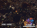Thin Section Photo of Sample DOM 10092 in Cross-Polarized Light with 2.5X Magnification