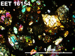 Thin Section Photo of Sample EET 16154 in Cross-Polarized Light with 5X Magnification