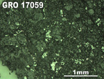 Thin Section Photo of Sample GRO 17059 in Reflected Light with 2.5X Magnification