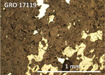 Thin Section Photo of Sample GRO 17119,2 at 5x magnification in Reflected Light