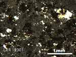 Thin Section Photo of Sample LAR 12001 in Reflected Light with 2.5X Magnification