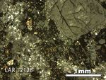 Thin Section Photo of Sample LAR 12128 in Reflected Light with 2.5X Magnification
