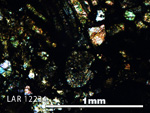 Thin Section Photo of Sample LAR 12234 in Cross-Polarized Light with 5X Magnification
