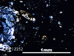 Thin Section Photo of Sample LAR 12252 in Cross-Polarized Light with 5X Magnification