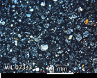 Thin Section Photo of Sample MIL 07343 in Cross-Polarized Light with 2.5x Magnification