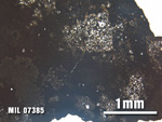 Thin Section Photo of Sample MIL 07385 at 2.5X Magnification in Plane-Polarized Light