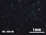 Thin Section Photo of Sample MIL 090180 at 2.5X Magnification in Cross-Polarized Light
