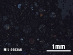Thin Section Photo of Sample MIL 090346 at 2.5X Magnification in Cross-Polarized Light