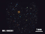 Thin Section Photo of Sample MIL 090351 at 1.25X Magnification in Cross-Polarized Light