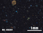 Thin Section Photo of Sample MIL 090351 at 2.5X Magnification in Cross-Polarized Light