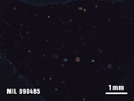 Thin Section Photo of Sample MIL 090485 at 1.25X Magnification in Cross-Polarized Light