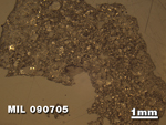 Thin Section Photo of Sample MIL 090705 in Reflected Light with 1.25X Magnification