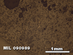 Thin Section Photo of Sample MIL 090989 in Reflected Light with 2.5X Magnification