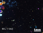 Thin Section Photo of Sample MIL 11063 in Cross-Polarized Light with 1.25x Magnification