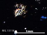 Thin Section Photo of Sample MIL 13118 in Cross-Polarized Light with 5X Magnification