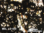 Thin Section Photo of Sample MIL 13180 in Plane-Polarized Light with 2.5X Magnification