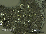Thin Section Photo of Sample MIL 13285 in Reflected Light with 2.5X Magnification
