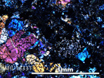 Thin Section Photo of Sample MIL 13331 in Cross-Polarized Light with 5X Magnification
