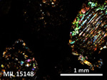 Thin Section Photo of Sample MIL 15148 in Cross-Polarized Light with 5X Magnification