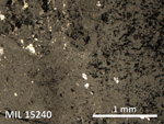 Thin Section Photo of Sample MIL 15240 in Reflected Light with 5X Magnification