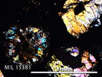 Thin Section Photo of Sample MIL 15381 in Cross-Polarized Light with 5X Magnification