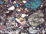 Thin Section Photograph of Sample ALHA81008 in Cross-Polarized Light