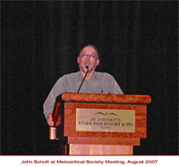 John Schutt receiving the Meteoritical Society Service Award
