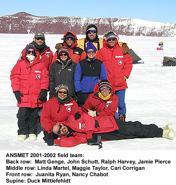 Field Team Member photo for the ANTMET 2001-2002 Field Season