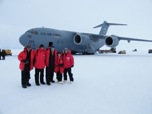 The team arrives at Pegasus Field, Antarctica