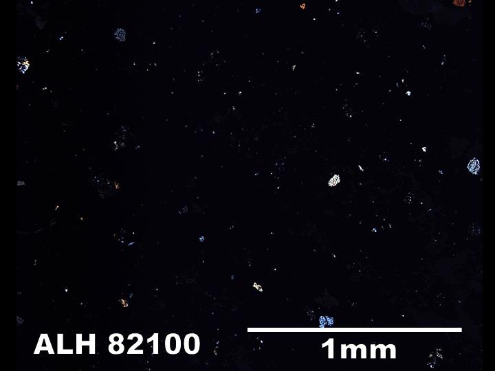 Thin Section Photo of Sample ALH 82100 in Cross-Polarized Light