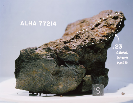 South View of Sample ALHA77214 (Photo Number: S90-32643)