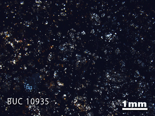 Thin Section Photograph of Sample BUC 10935 in Cross-Polarized Light
