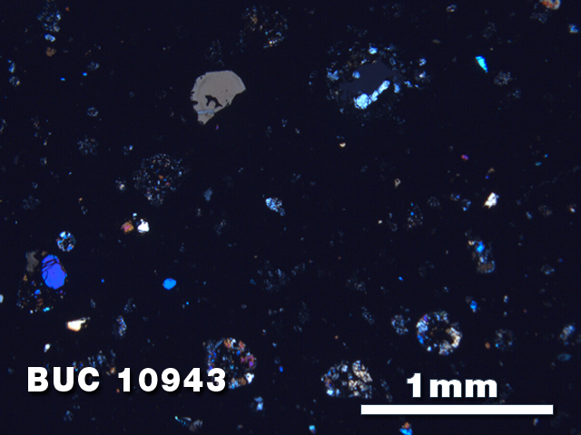 Thin Section Photo of Sample BUC 10943 at 2.5X Magnification in Reflected Light