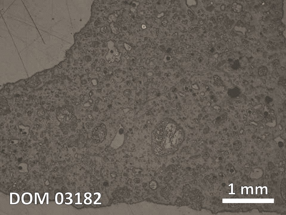 Thin Section Photo of Sample DOM 03182 in Reflected Light with  Magnification