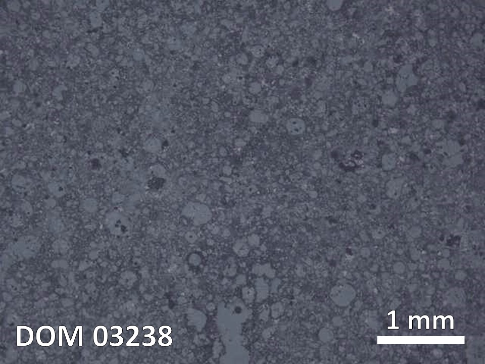 Thin Section Photo of Sample DOM 03238 in Reflected Light with  Magnification