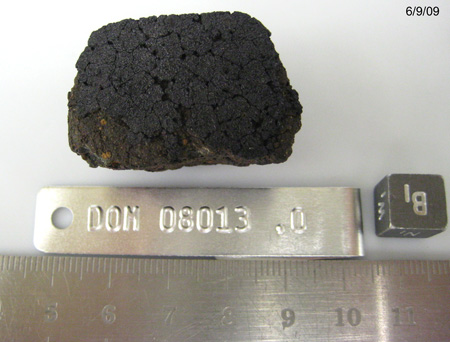 DOM 08013 Meteorite Sample Photograph Showing Bottom View